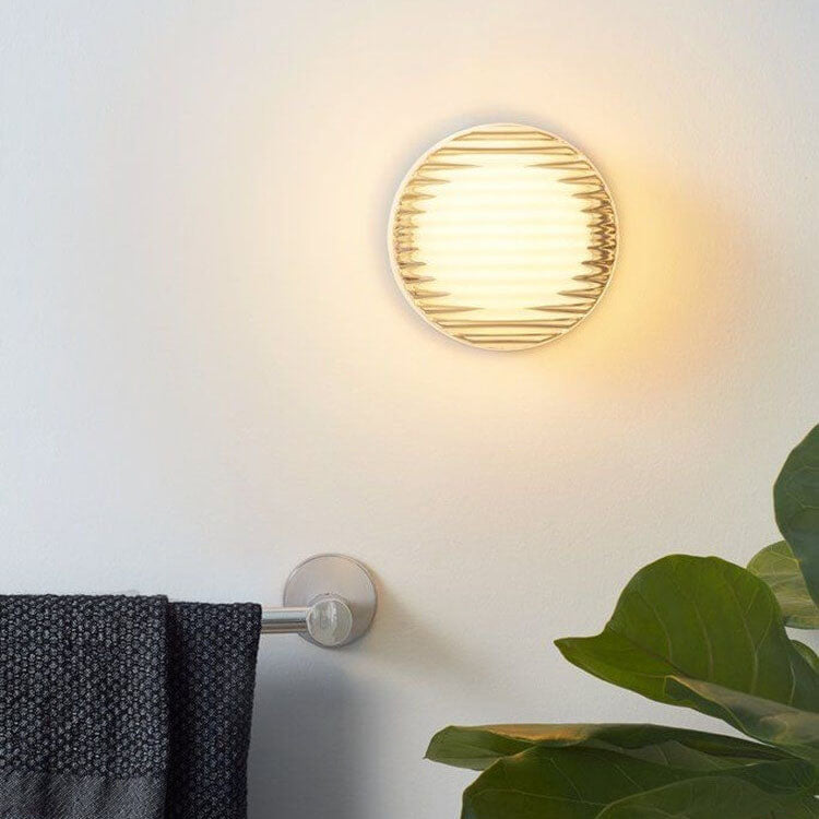 Scandinavian Modern Minimalist Aluminum Acrylic Round LED Wall Sconce Lamp