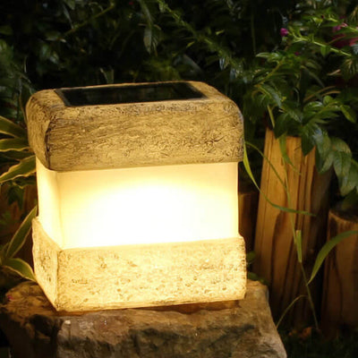 Solar Waterproof Simulation Stone Design LED Outdoor Garden Decorative Lamp