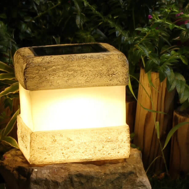 Wasserdichte Simulations-Stein-Design-LED-Solargarten-dekorative Lampe im Freien 
