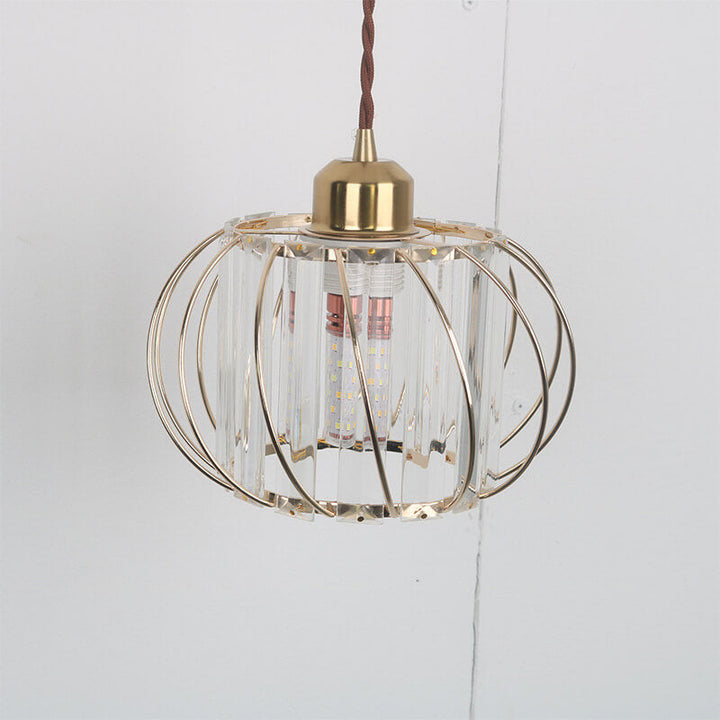Nordic Creative Adjustable Crystal Lantern Design 1-Light Wall Sconce Lamp