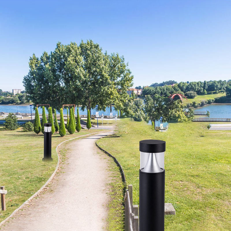 Zeitgenössische industrielle Aluminium-Säulen-LED wasserdichte Rasenlandschaftsleuchte für den Garten 