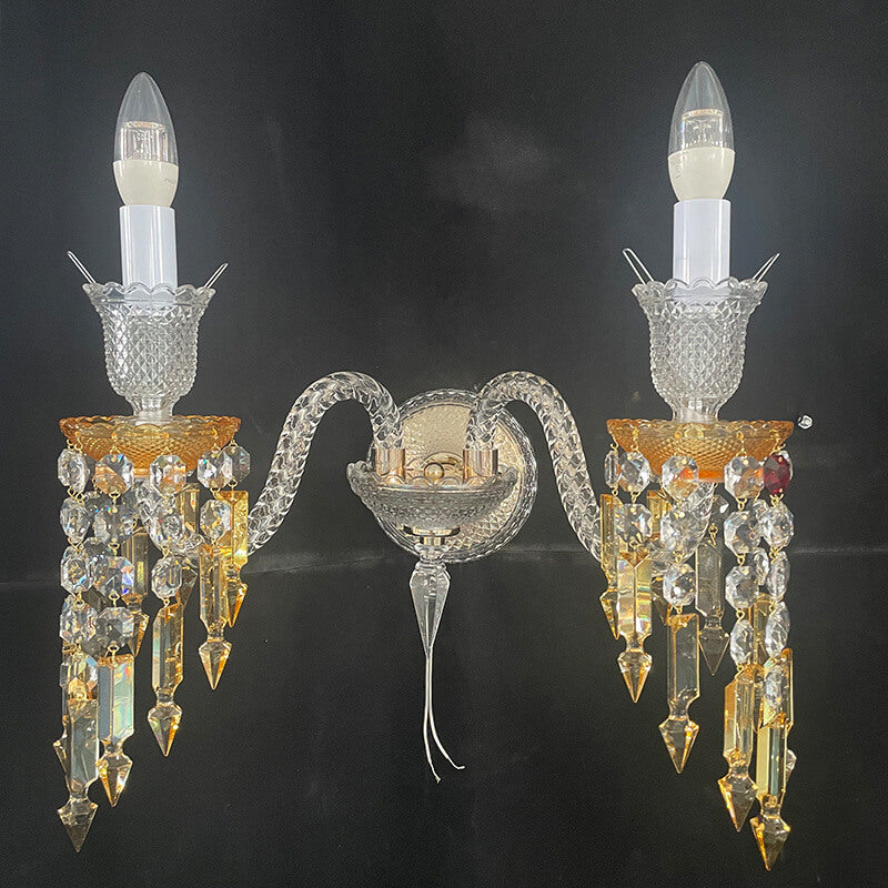 Vintage Tiffany gefärbte florale Glaskuppel 1-Licht Wandleuchte Lampe 