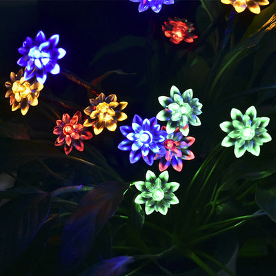 Solar Branch Lotus Light 16 LED Outdoor Garten Rasen dekoratives Licht 
