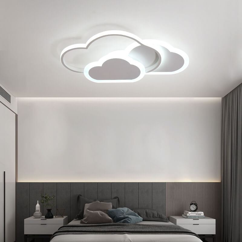 Plafonnier LED à montage encastré en forme de nuage en acrylique, dessin animé créatif