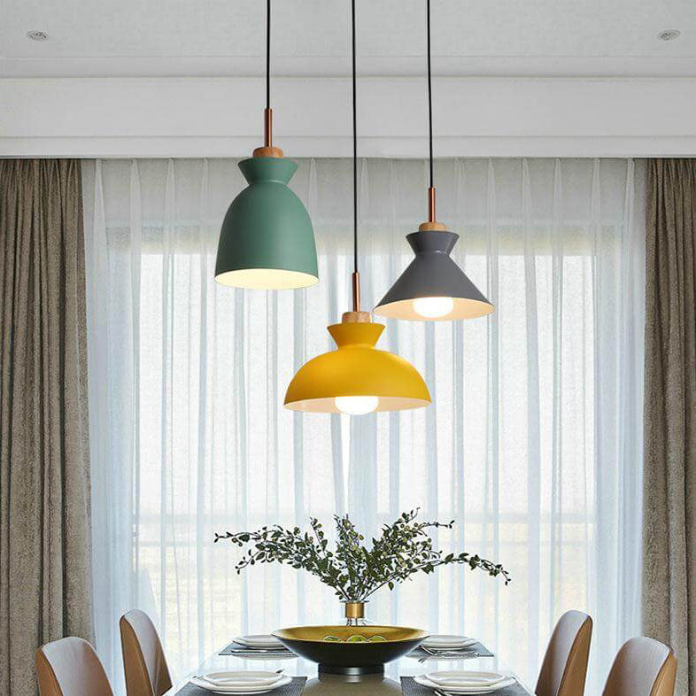 Nordic Macaron Metal 3-Light Chandelier