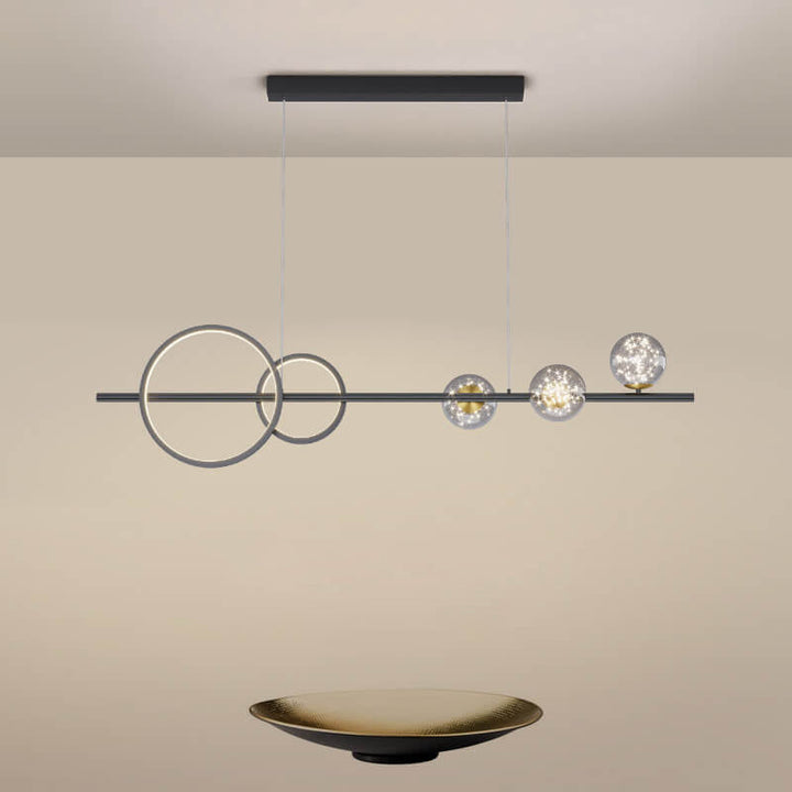 Moderner Luxus Lang Rund Ring Voller Himmel Insel Licht LED Kronleuchter 