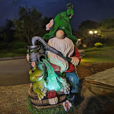 Solar Resin Dwarf Garden Ornament Waterproof Decorative Light