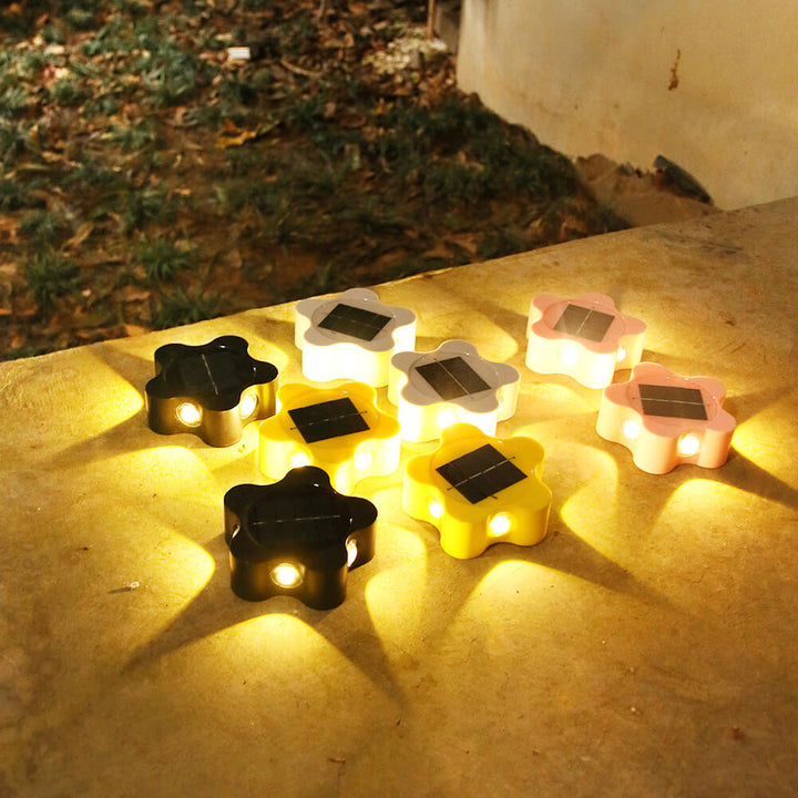 Lámpara de Aplique de Pared para Exterior LED Impermeable de Jardín Pentagrama Solar 