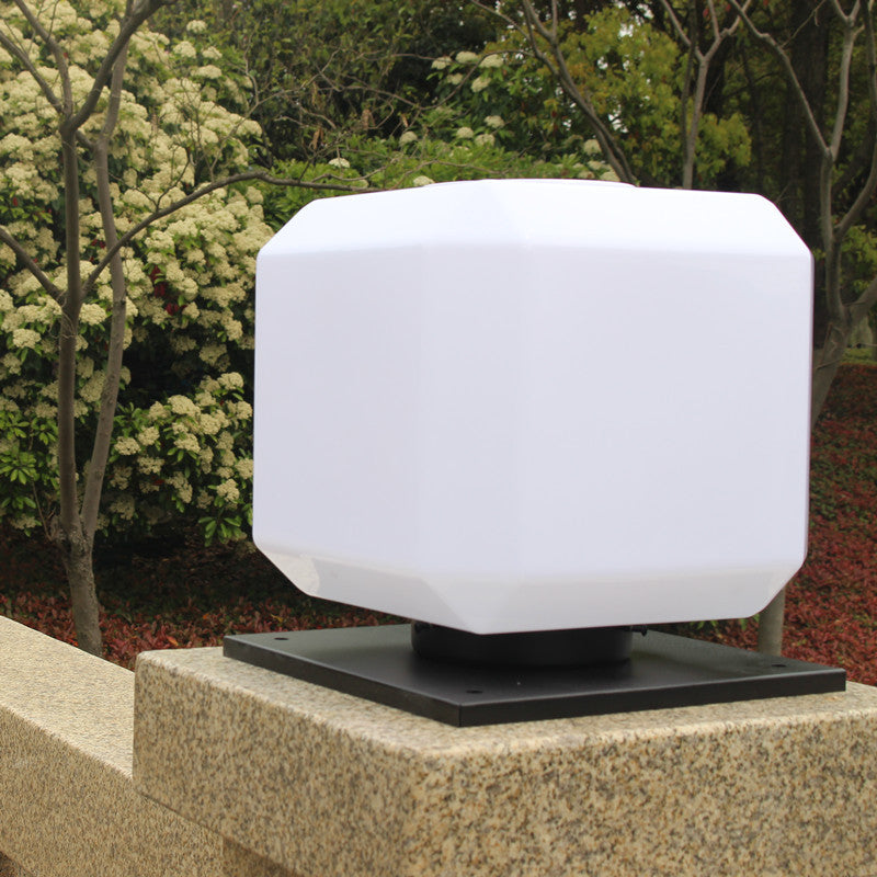 Modernes einfaches Solarquadratisches Pfosten-Kopf-Licht LED im Freien wasserdichtes Garten-Landschaftslicht 