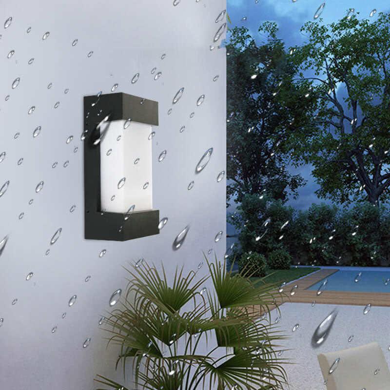 Modern Simple Square Acrylic Outdoor Waterproof LED Wall Sconce Lamp