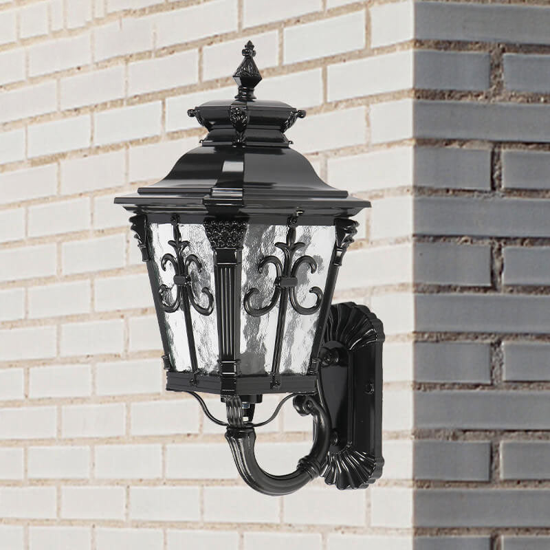 Lampe murale 1 lumière en aluminium moulé sous pression noir rétro Europe pour l&