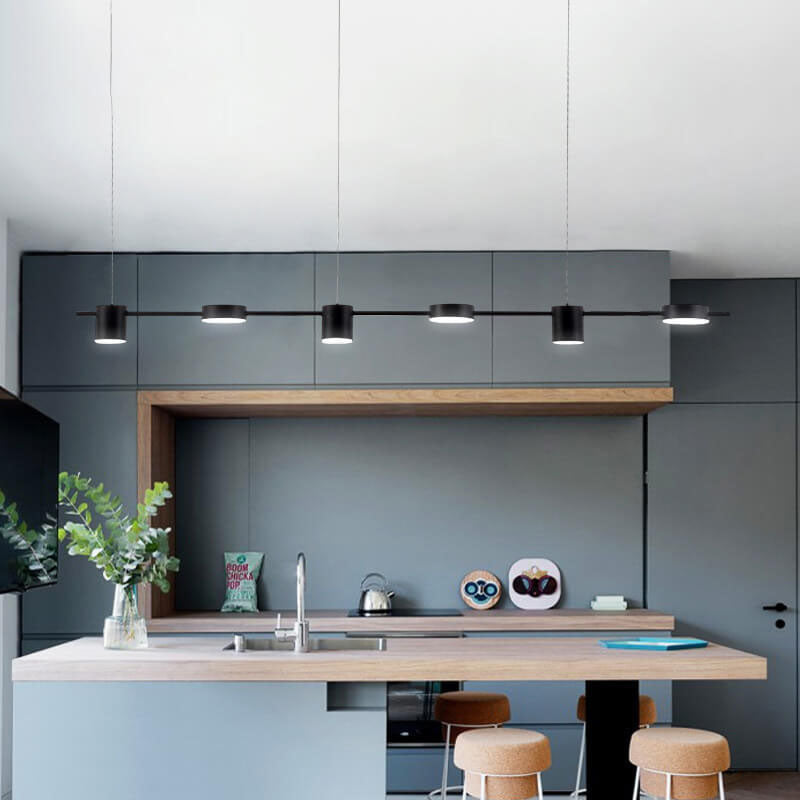 Modern Minimalist Line Round Spotlight LED Island Light Chandelier