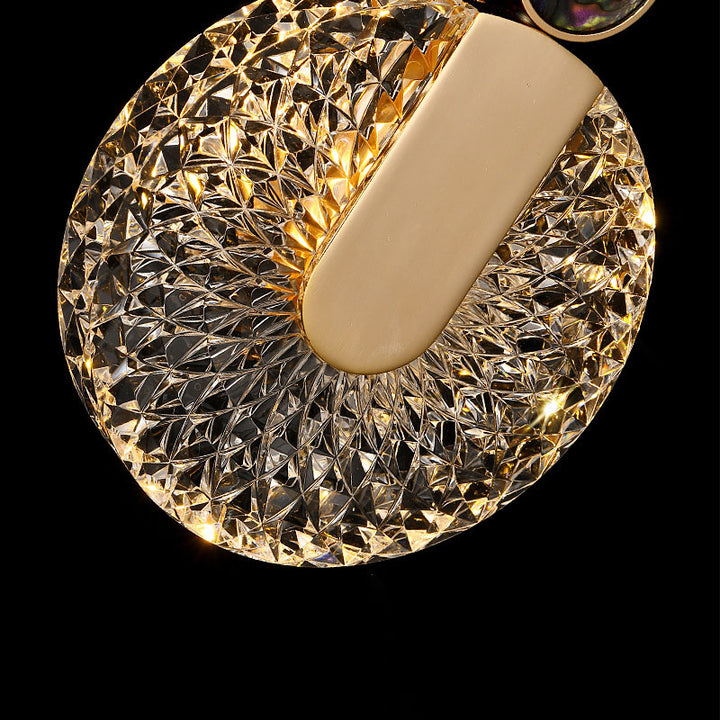 Lustre LED moderne en acrylique rond de luxe 