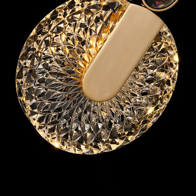 Modern Luxury Shell Round Acrylic LED Pendant Light