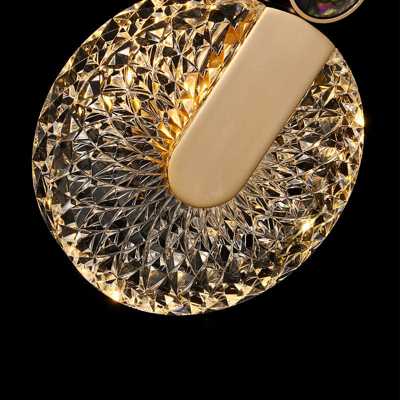 Modern Luxury Shell Round Acrylic LED Pendant Light