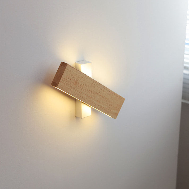 Japanische minimalistische, rechteckige, flache, drehbare LED-Wandleuchte