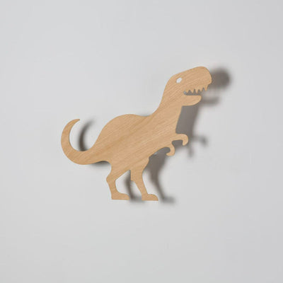 Zeitgenössische kreative Nachahmung Holzmaserung Dinosaurier Form LED Kinder Wandleuchte Lampe für Schlafzimmer 
