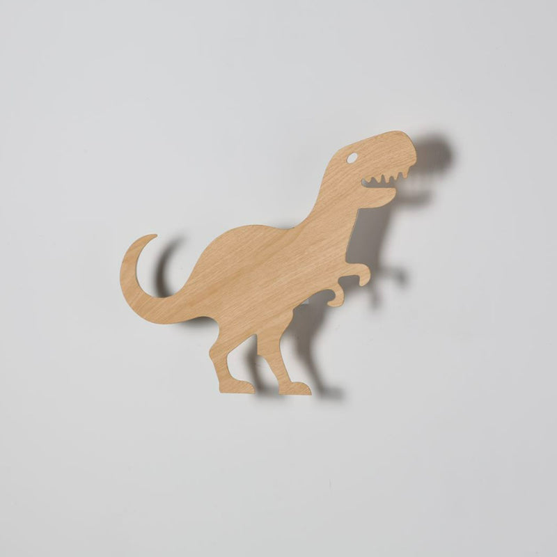 Contemporary Creative Imitation Wood Grain Dinosaur Shape LED Kid&