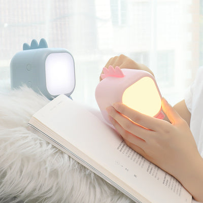 Creative Silicone Dinosaur Square USB LED Night Light Table Lamp