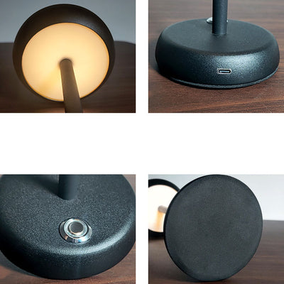 Modern Minimalist Round Drum LED Touch Table Lamp