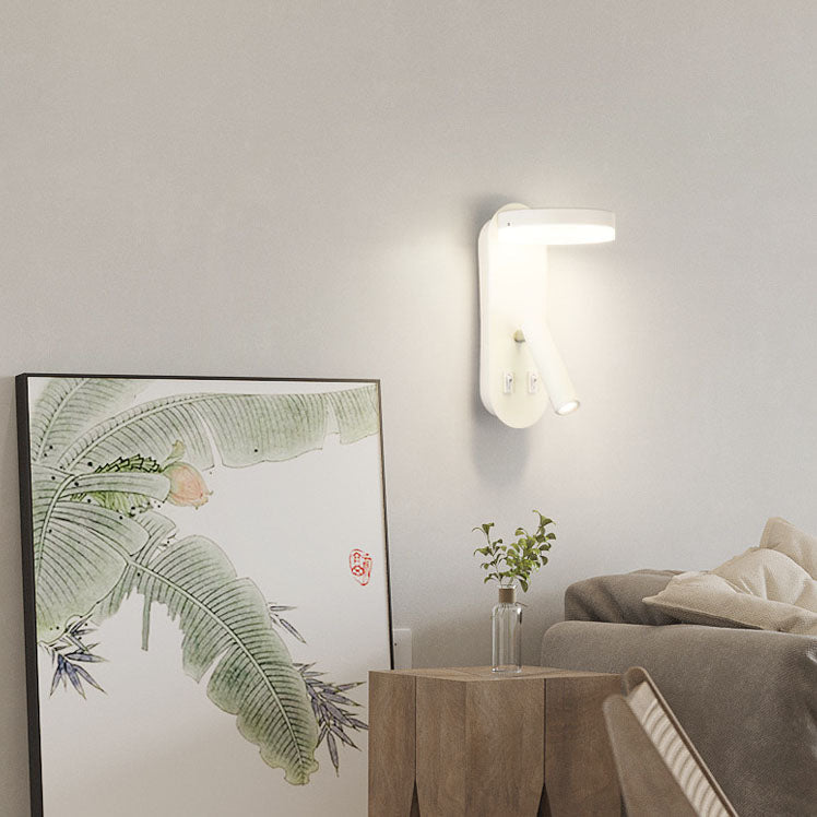 Modern Minimalist Solid Color Aluminum Iron Acrylic LED Wall Sconce Lamp