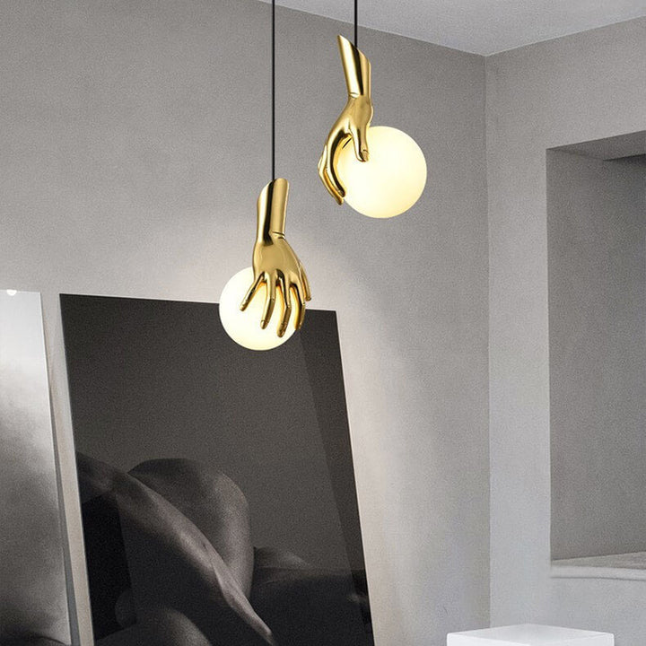 Modern Minimalist Creative All Copper Glass 1-Light Pendant Light