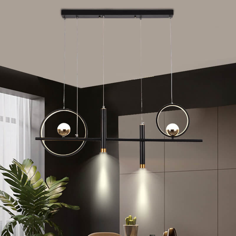 Modern Minimalist Creative Circle Line Combination Design LED Island Light Chandelier