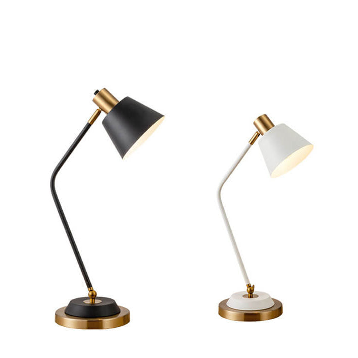 Moderne, minimalistische, einfarbige, 1-flammige Tischlampe aus Eisen
