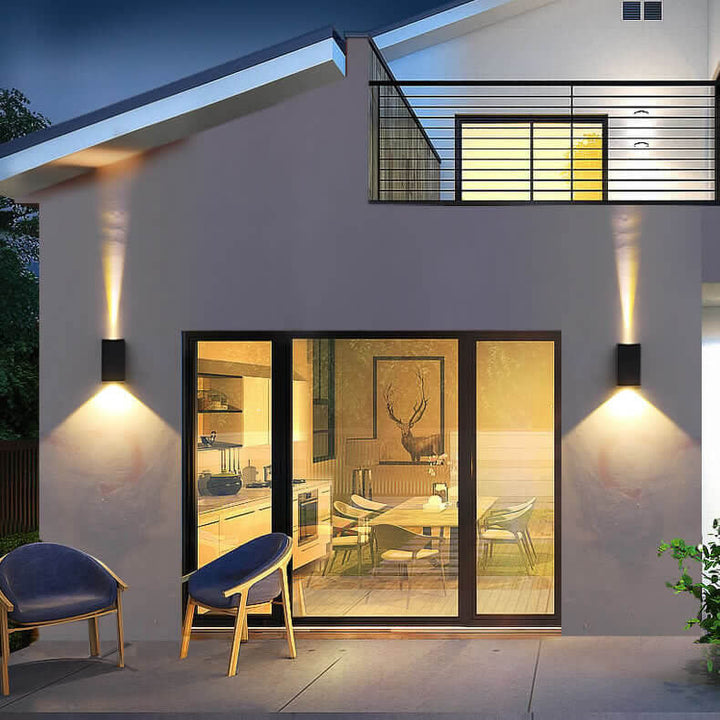 Lampe murale à LED étanche extérieure trapézoïdale simple solaire 