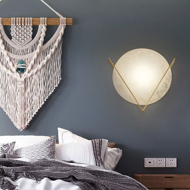 Applique murale LED en lucite ronde de luxe moderne chinoise 