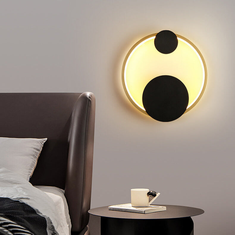 Modern Minimalist Oval Round Ring LED Wall Sconce Lamp
