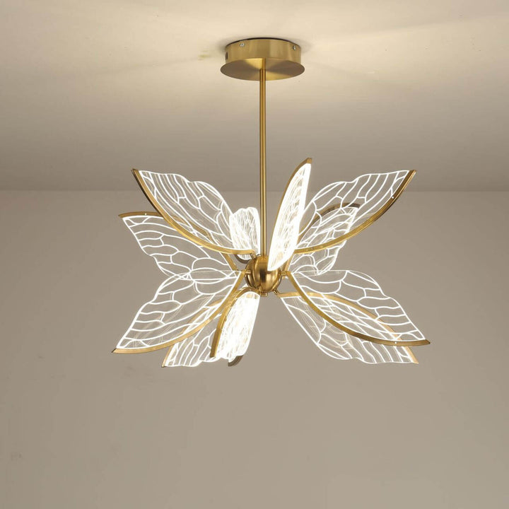 Diseño Moderno de Alas de Mariposa Creativas de Acrílico 12/16-Luces LED Candelabro 