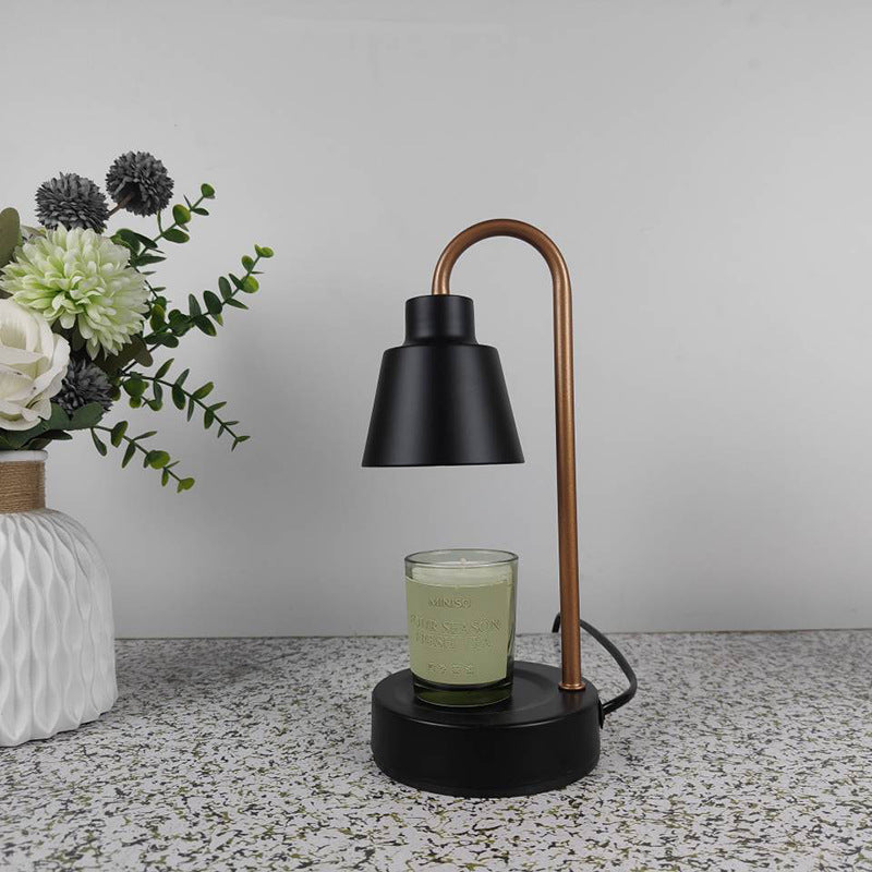 Modern Simplicity Iron Round Shade 1-Light Melting Wax Table Lamp For Study