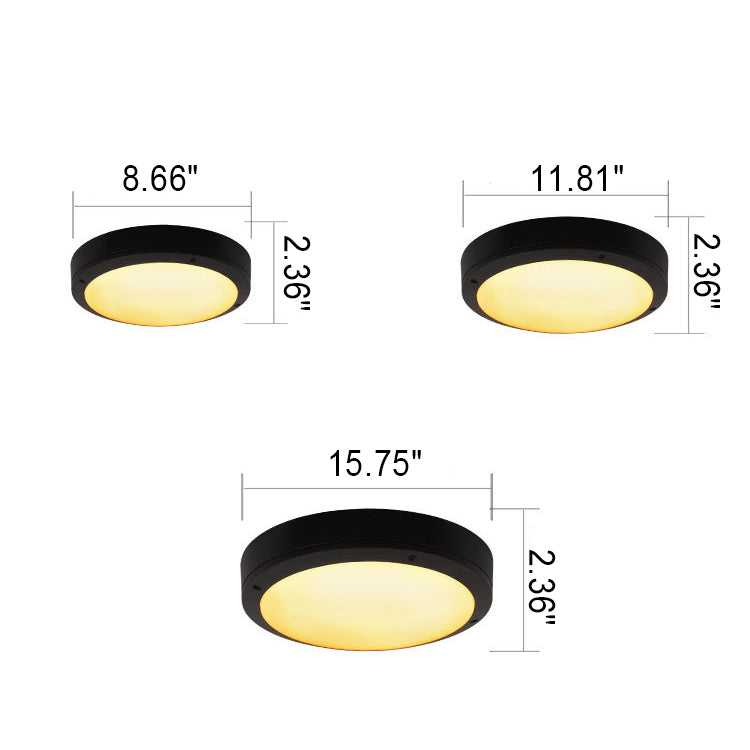 Einfache wasserdichte runde LED-Deckenleuchte aus Aluminium für den Außenbereich 