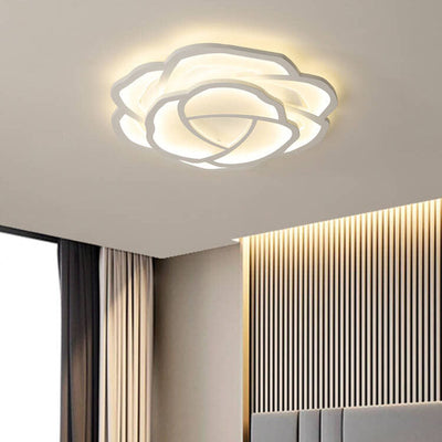 Modern Simple Roses LED Flush Mount Ceiling Light