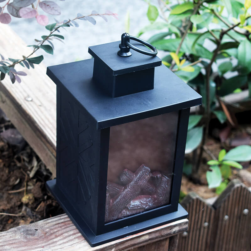 Retro-Kamin Kohlefeuer ABS PP Batterie tragbare LED-Außenleuchten 