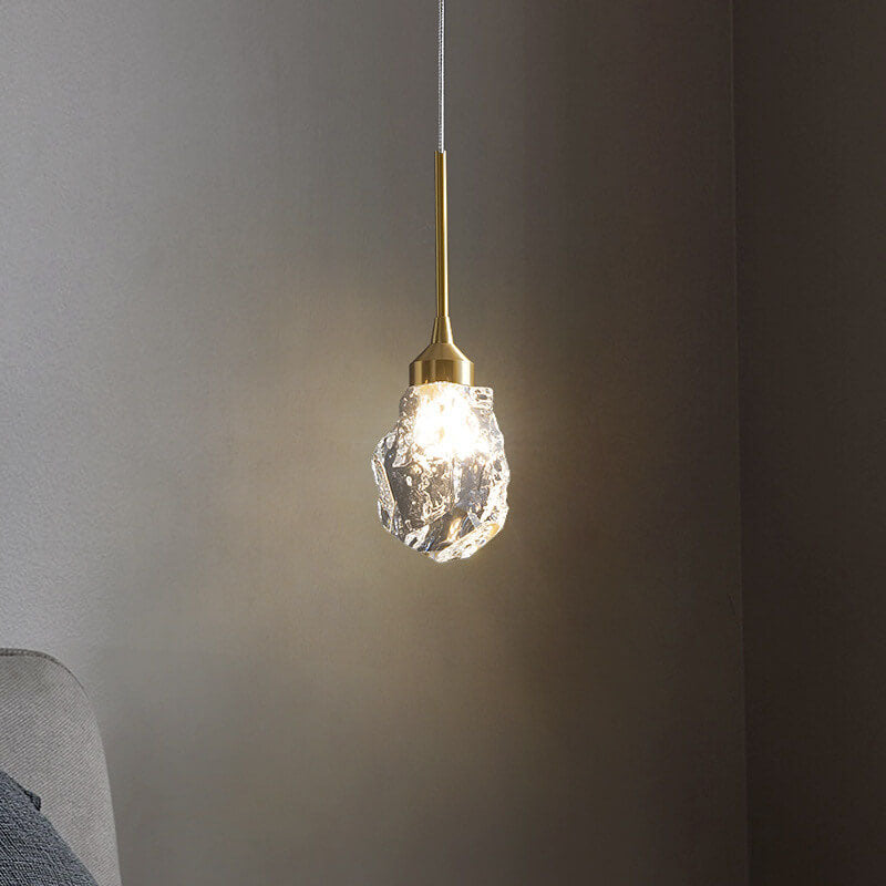 Modern Light Luxury Full Copper Crystal 1-Light Pendant Light