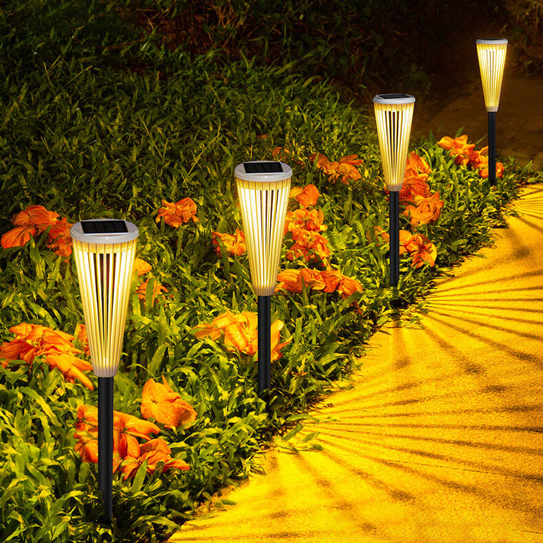 Solar Outdoor Hollow Umbrella Design LED Waterproof Garden Lawn Ground Insert Landscape Light