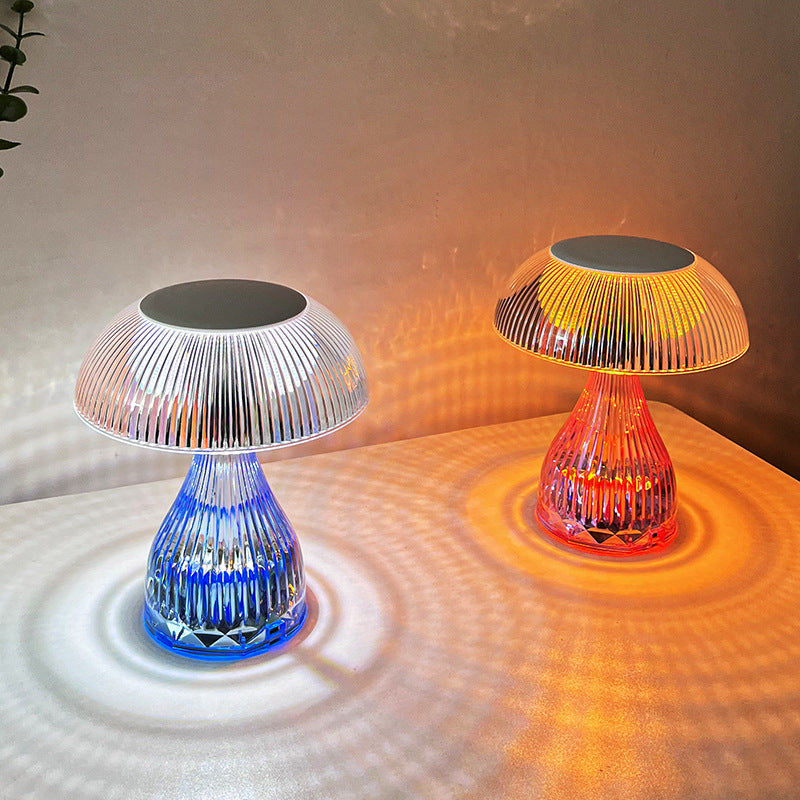 Lampe de table LED USB méduse en acrylique créatif 