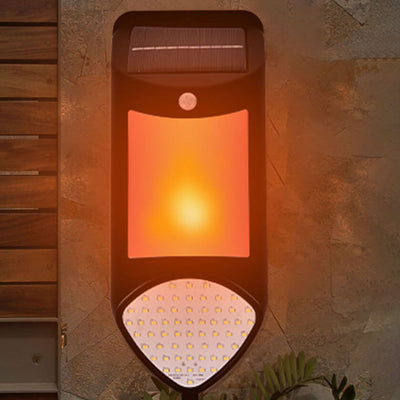 Moderne Solar-Human-Sensor-Plastikaußenterrasse-wasserdichte Wand-Leuchter-Lampe