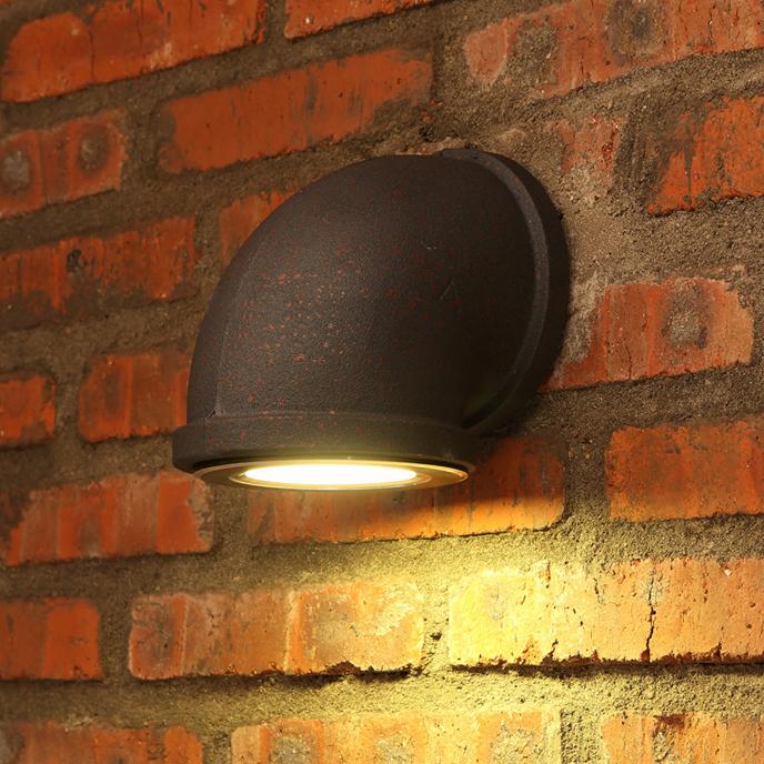 Retro Wrought Iron Pipe 1-Light LED Wall Sconce Lamp