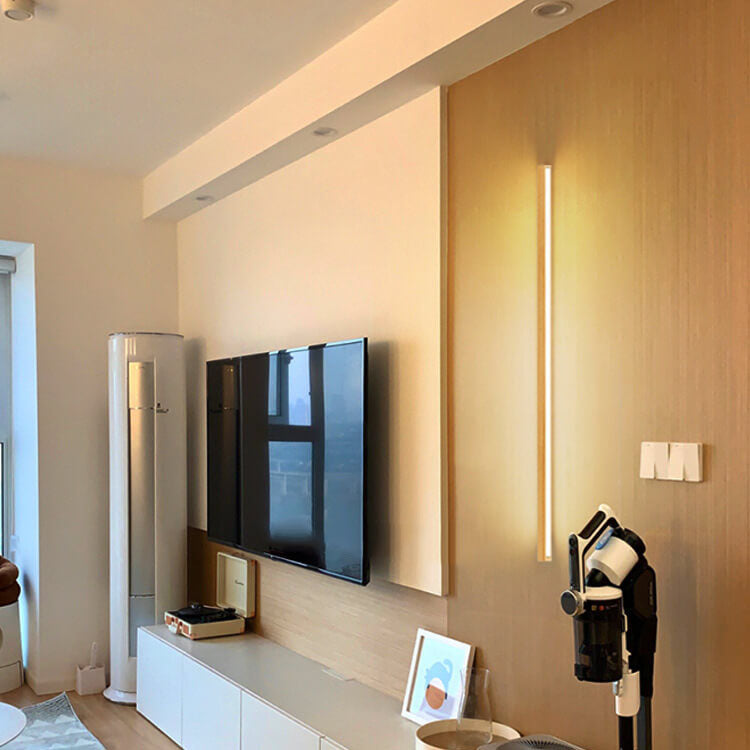 Japanese Simple Solid Wood Strip LED Wall Sconce Lamp