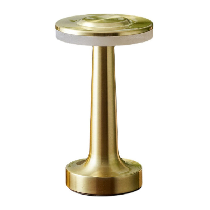 Nordic Vintage Gold Metal Column Touch LED Table Lamp