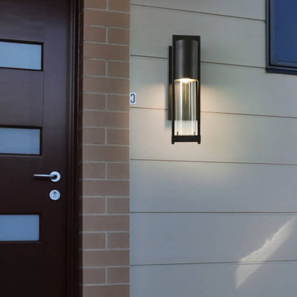 Diseño Antiguo Simple Industrial Lámpara Aplique de Pared Exterior de 1 Luz 