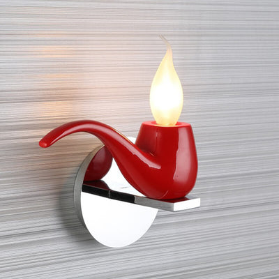Modern Creative Pipe Resin Hardware 1-Light Wall Sconce Lamp