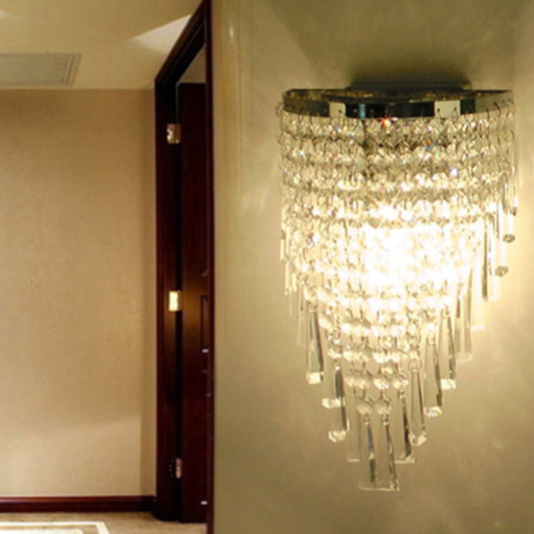Lámpara Aplique de Pared de 2 Luces con Borlas de Cristal de Lujo Moderno 