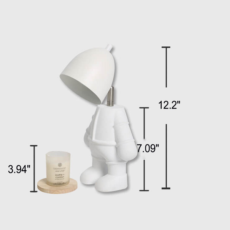 Lampe de table en cire fondante avec design créatif en LED blanc 