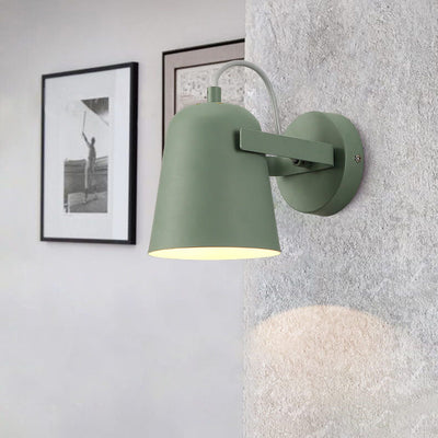 Nordic Macaron  Iron Cylinder Dome 1-Light Wall Sconce Lamp