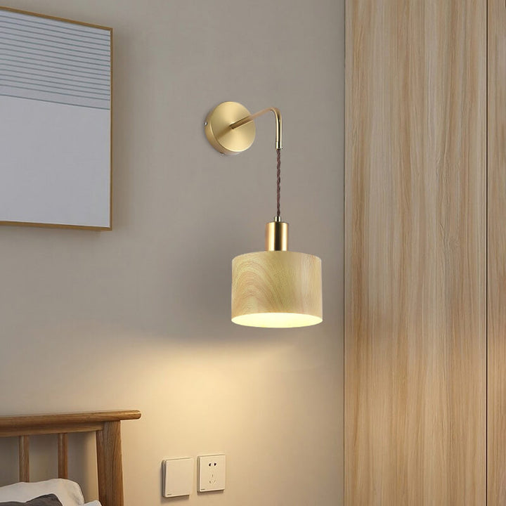 Modern Minimalist Iron Drum 1-Light Wall Sconce Lamp For Living Room &amp; Bedroom