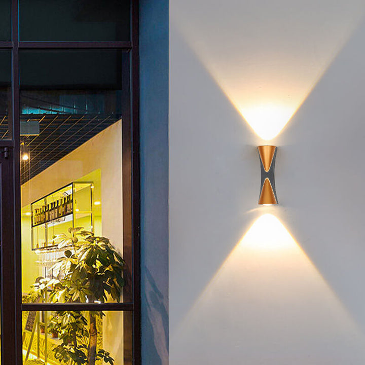 Einfache wasserdichte LED-Wandleuchte aus Aluminium für den Außenbereich